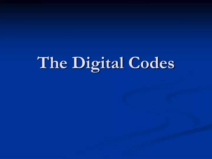 the digital codes