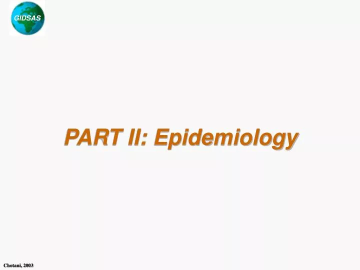 part ii epidemiology