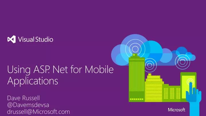 using asp net for mobile applications