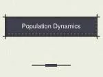Population Dynamics - slide 1