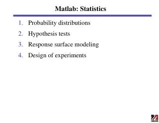 Matlab: Statistics