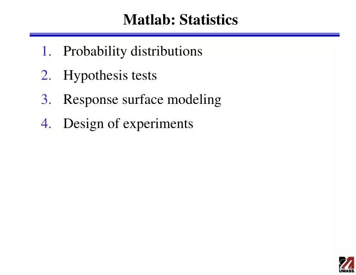 matlab statistics