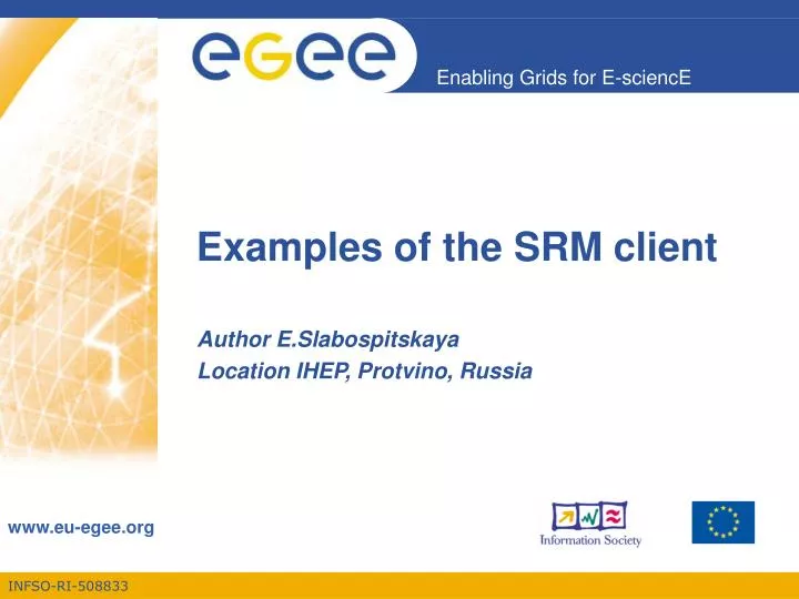 examples of the srm client