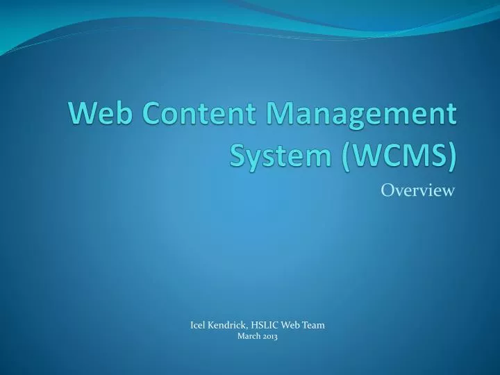 web content management system wcms