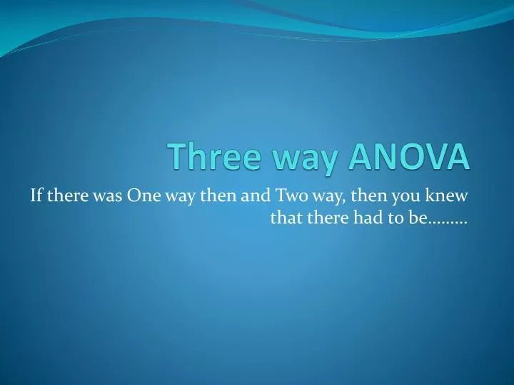 three way anova