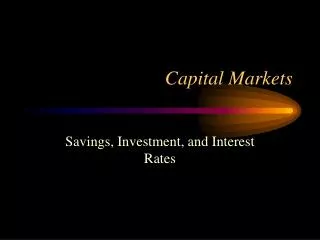 Capital Markets