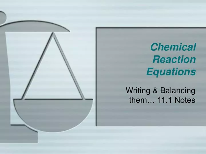 chemical reaction equations
