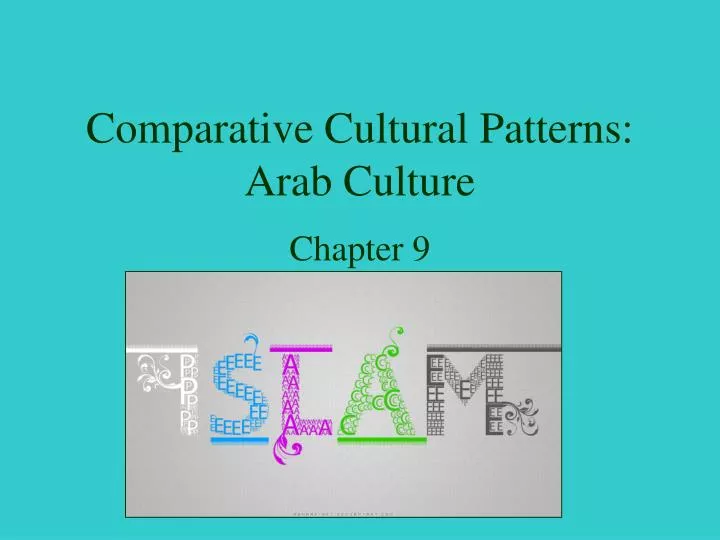 comparative cultural patterns arab culture