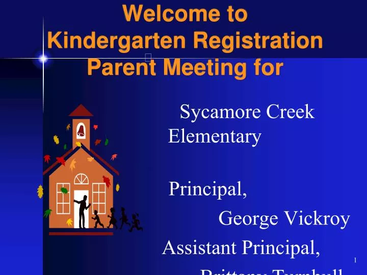 welcome to kindergarten registration parent meeting for