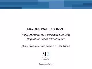 Mayors water summit