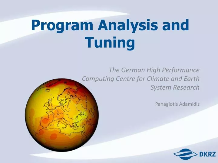 program analysis and tuning