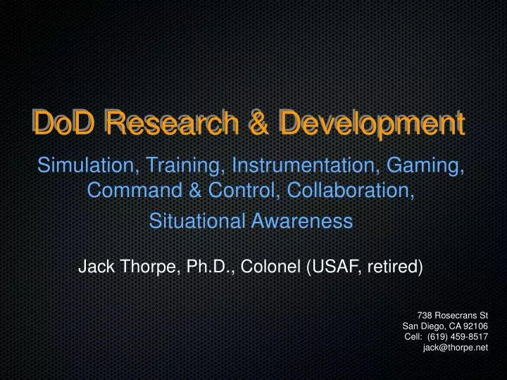 dod research development