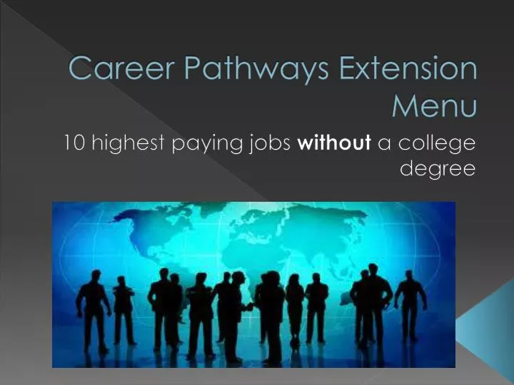 career pathways extension menu