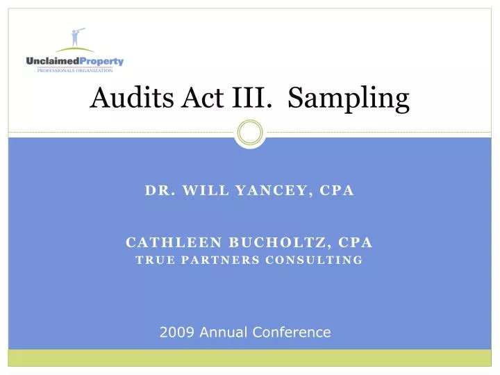 audits act iii sampling