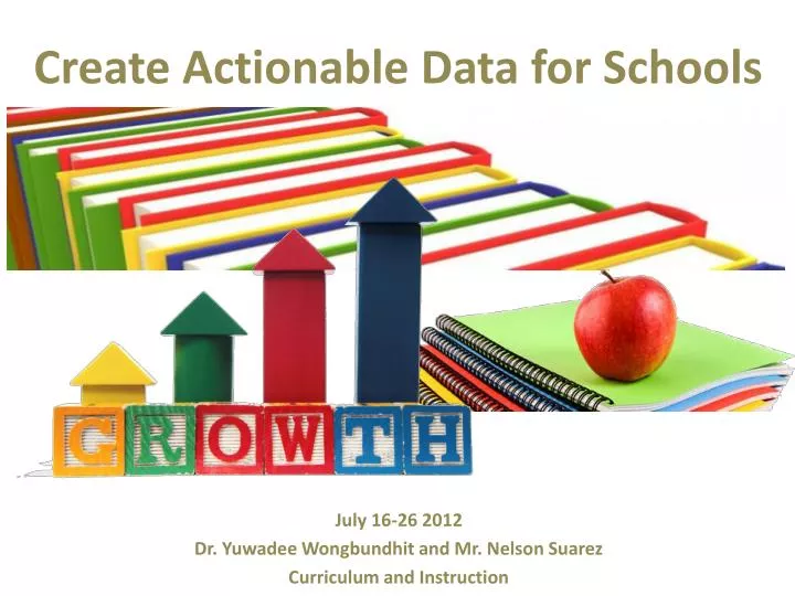 create actionable data for schools