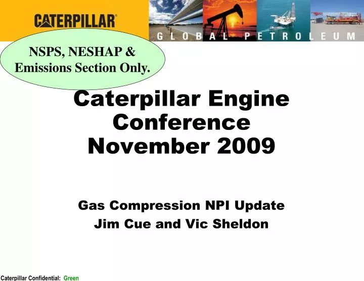 caterpillar engine conference november 2009