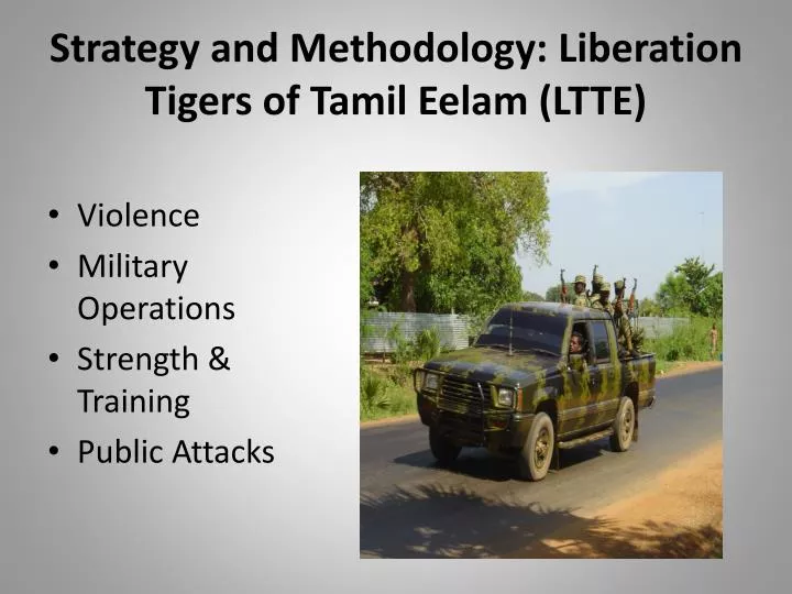 strategy and methodology liberation tigers of tamil eelam ltte