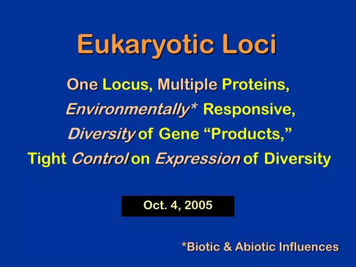 eukaryotic loci