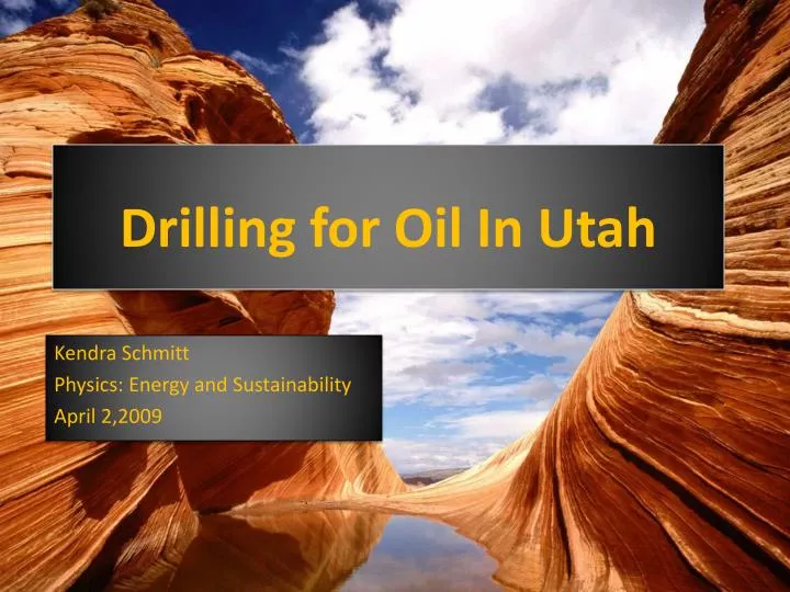 drilling for oil in utah