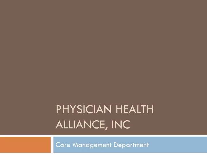 physician health alliance inc