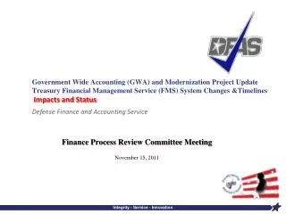 Finance Process Review Committee Meeting November 15, 2011