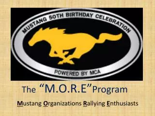 the m o r e program