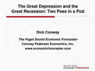 The Great Depression and the Great Recession: Two Peas in a Pod