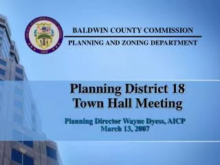 Planning District 18 Town Hall Meeting
