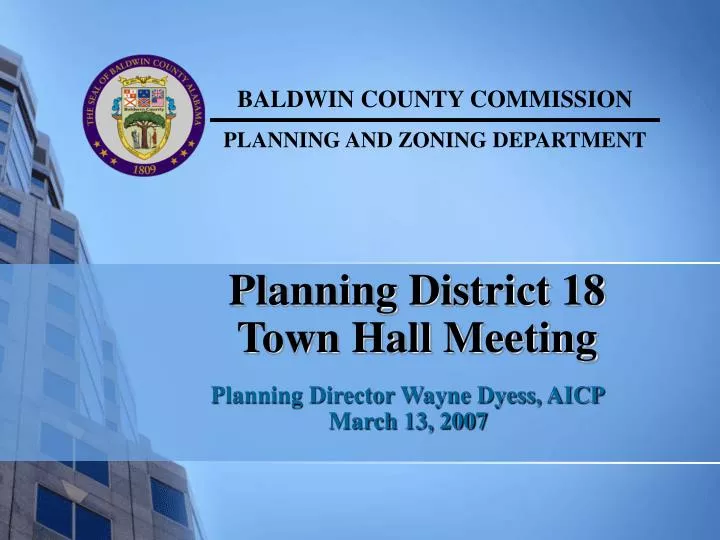 planning district 18 town hall meeting