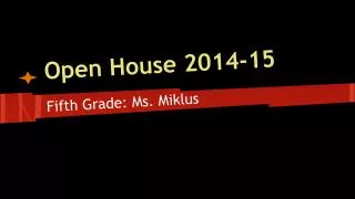 Open House 2014-15