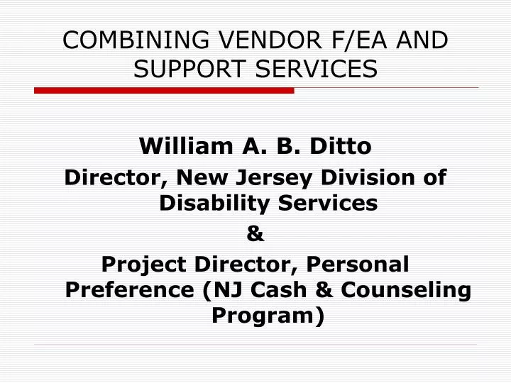 combining vendor f ea and support services