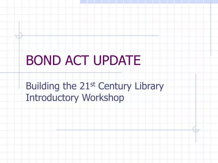 bond act update