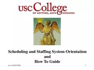 Scheduling and Staffing System Orientation and How To Guide