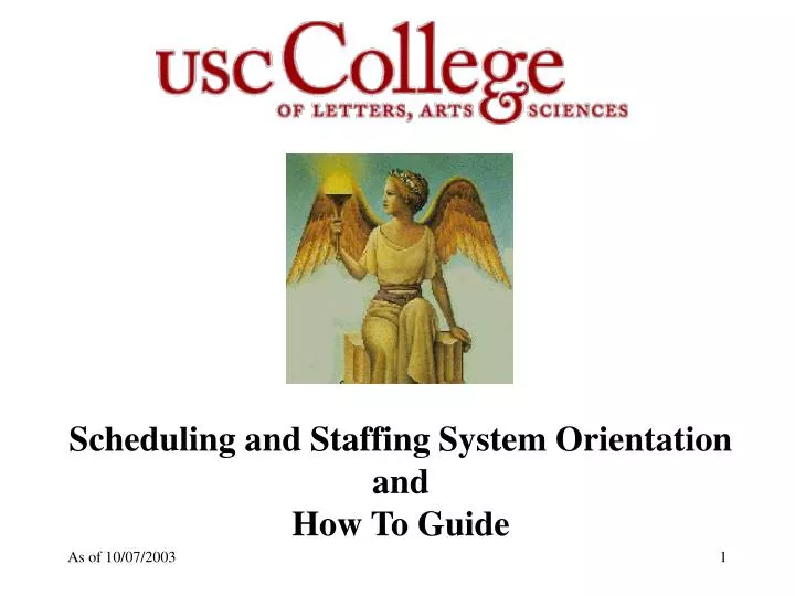 scheduling and staffing system orientation and how to guide