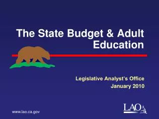 The State Budget &amp; Adult Education