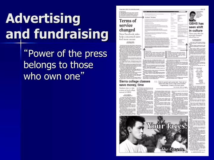 advertising and fundraising