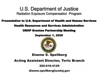 U.S. Department of Justice Radiation Exposure Compensation Program
