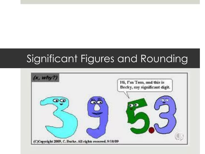 significant figures and rounding