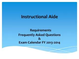 instructional aide