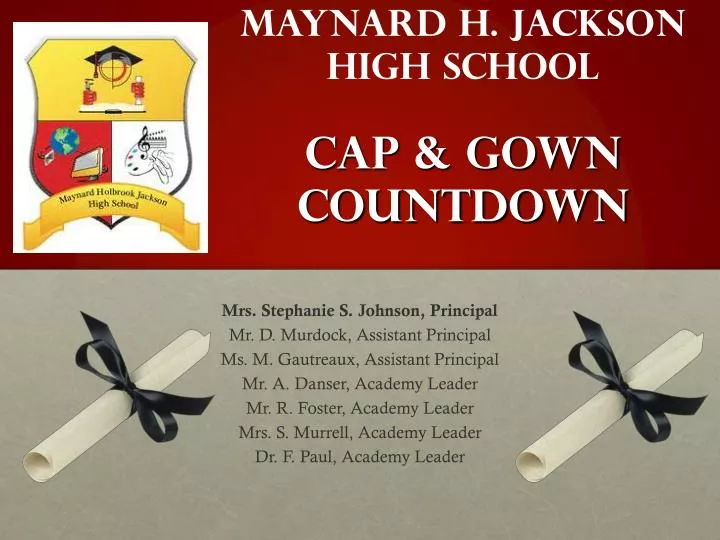 maynard h jackson high school cap gown countdown