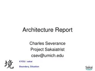Architecture Report