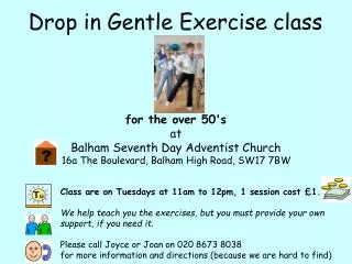 Drop in Gentle Exercise class