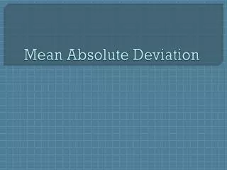 mean absolute deviation