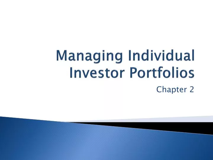 managing individual investor portfolios