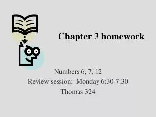 Chapter 3 homework