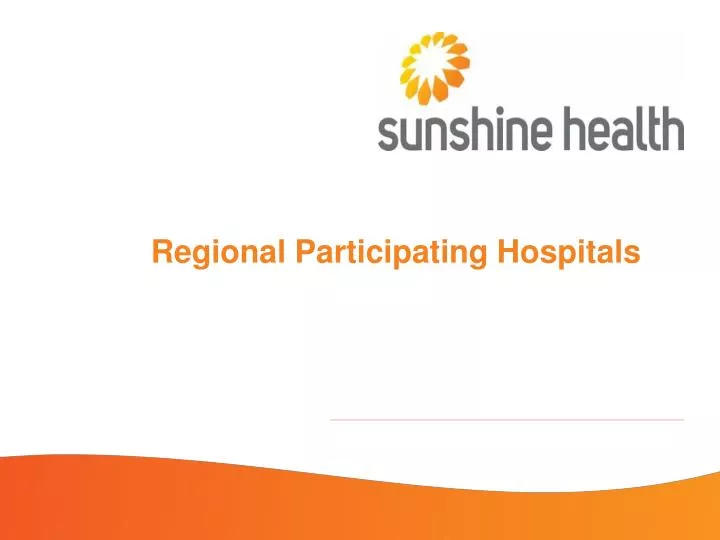 regional participating hospitals