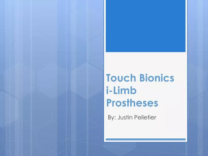 touch bionics i limb prostheses