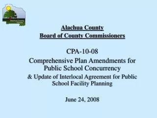 Alachua County Board of County Commissioners CPA-10-08