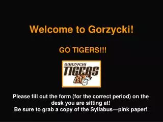 welcome to gorzycki