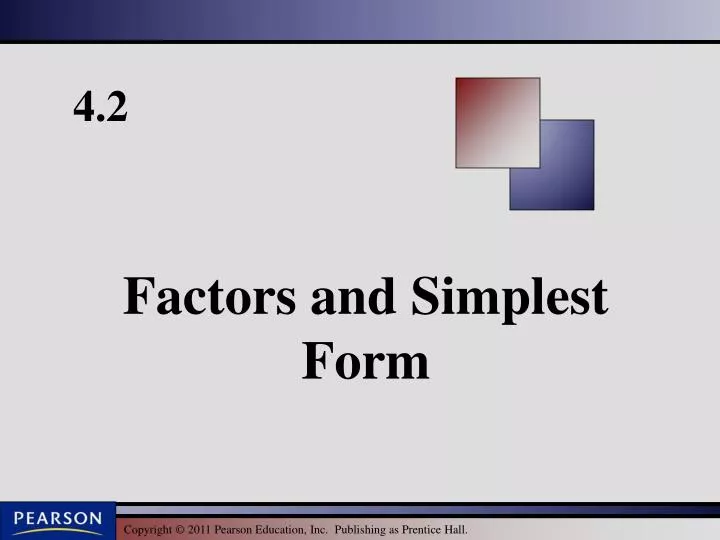 factors and simplest form